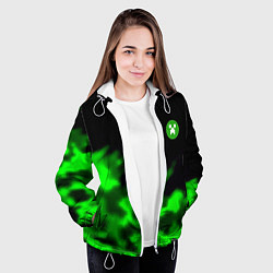 Куртка с капюшоном женская Creeper steel, цвет: 3D-белый — фото 2