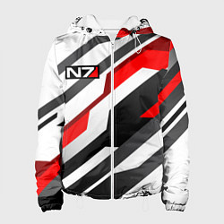 Куртка с капюшоном женская Mass effect - white uniform n7, цвет: 3D-белый