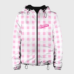 Куртка с капюшоном женская Barbie - розовая клетка костюма из фильма, цвет: 3D-черный
