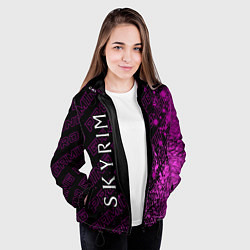 Куртка с капюшоном женская Skyrim pro gaming: по-вертикали, цвет: 3D-черный — фото 2