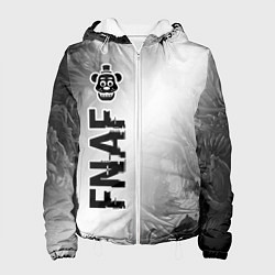 Куртка с капюшоном женская FNAF glitch на светлом фоне по-вертикали, цвет: 3D-белый
