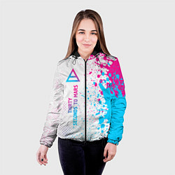 Куртка с капюшоном женская Thirty Seconds to Mars neon gradient style: по-вер, цвет: 3D-черный — фото 2