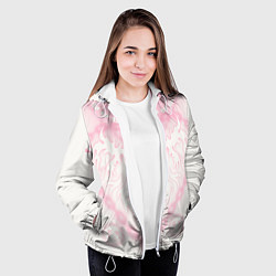 Куртка с капюшоном женская Сердце на цепях, цвет: 3D-белый — фото 2