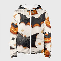 Куртка с капюшоном женская Сладкий хеллоуин, цвет: 3D-белый