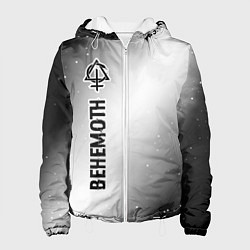 Куртка с капюшоном женская Behemoth glitch на светлом фоне по-вертикали, цвет: 3D-белый