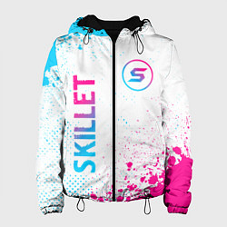 Куртка с капюшоном женская Skillet neon gradient style вертикально, цвет: 3D-черный