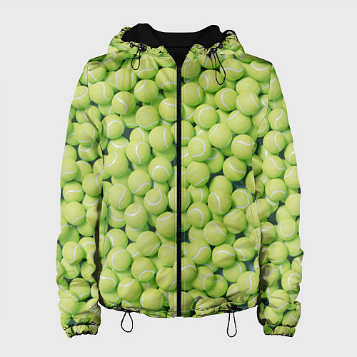 Женская куртка Много теннисных мячей / 3D-Черный – фото 1