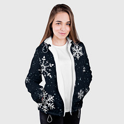 Куртка с капюшоном женская Снежная радость, цвет: 3D-белый — фото 2