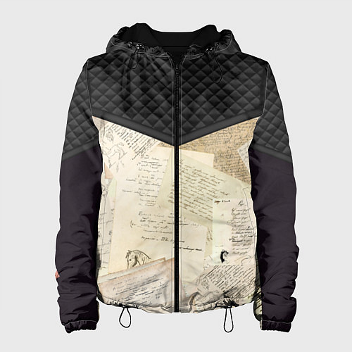 Женская куртка Черновики Пушкина / 3D-Черный – фото 1