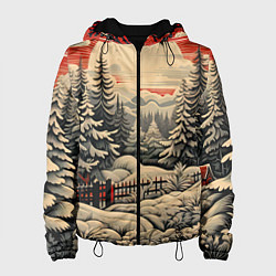 Женская куртка Блеск снежинок новогодний стиль