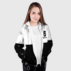 Куртка с капюшоном женская Rainbow Six black game colletcion, цвет: 3D-белый — фото 2