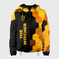 Куртка с капюшоном женская The Witcher - gold gradient по-вертикали, цвет: 3D-черный