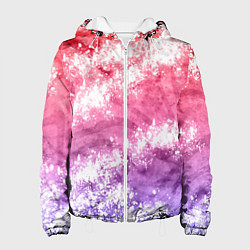 Куртка с капюшоном женская Сине-красная абстракция, цвет: 3D-белый