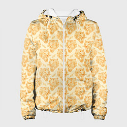 Куртка с капюшоном женская Рычания тигра, цвет: 3D-белый