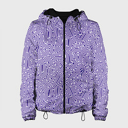 Куртка с капюшоном женская Лабиринт из знаков препинания, цвет: 3D-черный