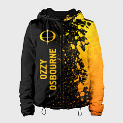 Куртка с капюшоном женская Ozzy Osbourne - gold gradient по-вертикали, цвет: 3D-черный