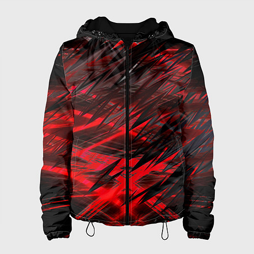 Женская куртка Черно красные текстуры / 3D-Черный – фото 1
