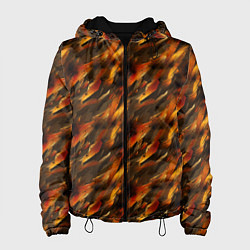 Куртка с капюшоном женская Brown print from the neural network, цвет: 3D-черный