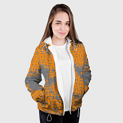 Куртка с капюшоном женская Старый металл, цвет: 3D-белый — фото 2