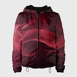 Куртка с капюшоном женская Малиновый дым, цвет: 3D-черный