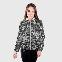 Куртка с капюшоном женская Запчасти двигателя автомобиля, цвет: 3D-белый — фото 2