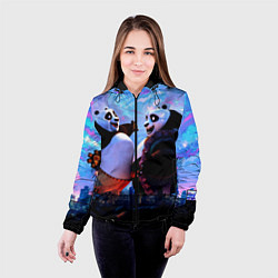 Куртка с капюшоном женская Кунг-фу Панда Friend, цвет: 3D-черный — фото 2