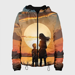 Женская куртка Мать и дитя на закате