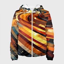 Куртка с капюшоном женская Абстрактная дорога, цвет: 3D-белый