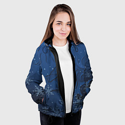 Куртка с капюшоном женская Ледяной дракон 2024, цвет: 3D-черный — фото 2
