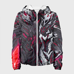 Куртка с капюшоном женская Адская броня, цвет: 3D-белый