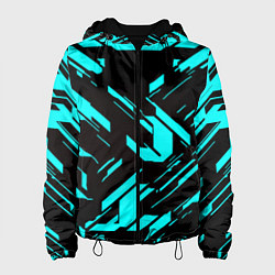 Куртка с капюшоном женская Айзек стиль неоновый броня, цвет: 3D-черный