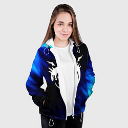 Куртка с капюшоном женская Fullmetal Alchemist soul, цвет: 3D-белый — фото 2