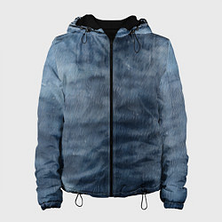 Куртка с капюшоном женская Старая джинса, цвет: 3D-черный