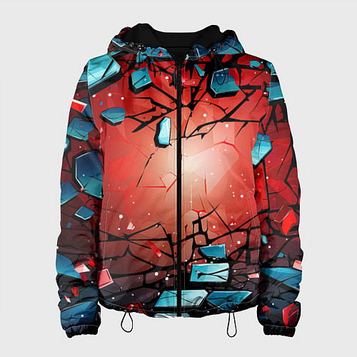 Женская куртка Взрыв камне абстракция / 3D-Черный – фото 1