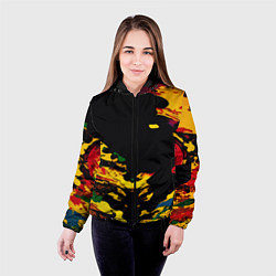 Куртка с капюшоном женская Черная абстрактная дыра, цвет: 3D-черный — фото 2