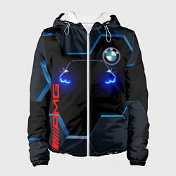 Куртка с капюшоном женская Тень BMW, цвет: 3D-белый