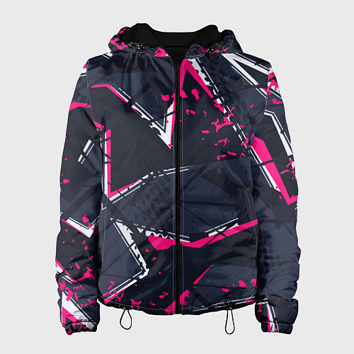 Женская куртка Графические зигзаги / 3D-Черный – фото 1