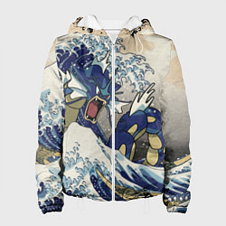 Куртка с капюшоном женская Kanagawa wave - Gyarados, цвет: 3D-белый