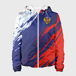Женская куртка Россия Sport брызги красок триколор