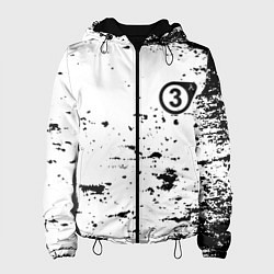 Куртка с капюшоном женская Half life краски текстура, цвет: 3D-черный