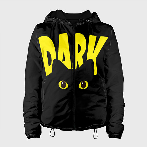 Женская куртка Dark cat eyes - черный кот / 3D-Черный – фото 1
