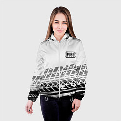 Куртка с капюшоном женская PUBG online game, цвет: 3D-белый — фото 2