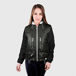Куртка с капюшоном женская Terminator first - leather jacket, цвет: 3D-белый — фото 2