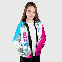 Куртка с капюшоном женская Lazio neon gradient style вертикально, цвет: 3D-черный — фото 2