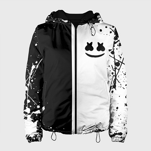 Женская куртка Marshmello краски музыка / 3D-Черный – фото 1
