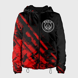 Куртка с капюшоном женская PSG sport grunge, цвет: 3D-черный