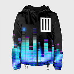 Куртка с капюшоном женская Paramore эквалайзер, цвет: 3D-черный