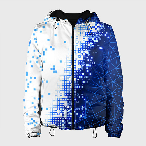 Женская куртка Поврежденный цифровой скин / 3D-Черный – фото 1