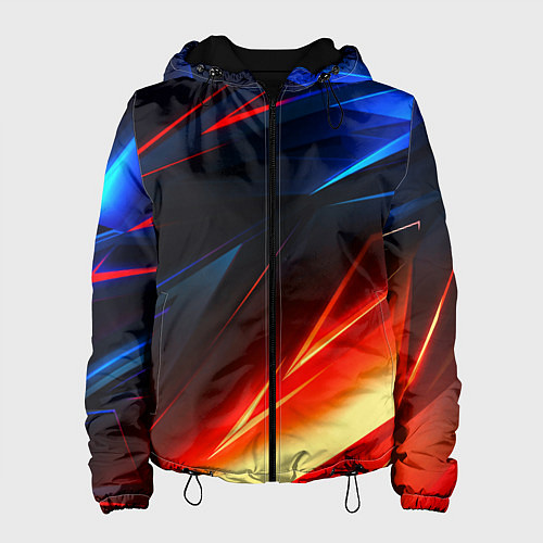 Женская куртка Geometry stripes neon steel / 3D-Черный – фото 1