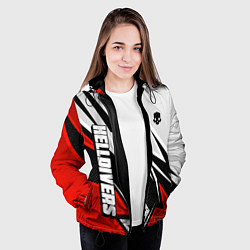 Куртка с капюшоном женская Helldivers 2: White x Red, цвет: 3D-черный — фото 2